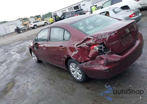 2012 Honda Civic Lx из США, поврежденный, VIN 2HGFB2F50CH586767